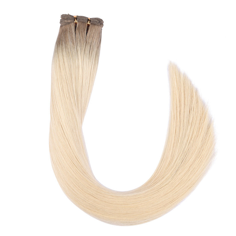 #LAGUNA BLONDE West European Hand Tied Extensions With Cut Points