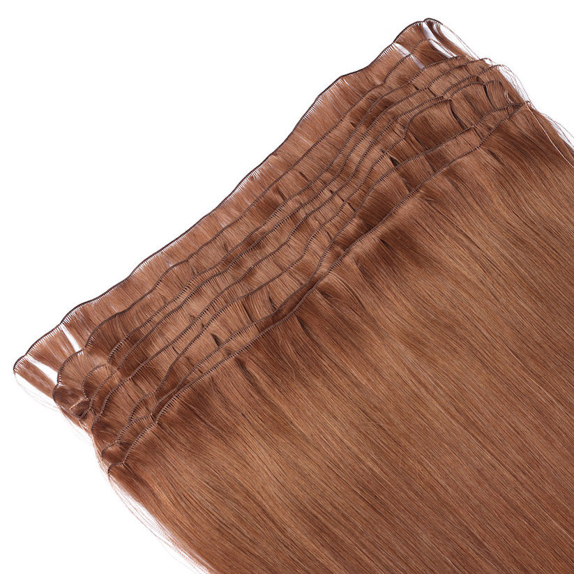 #ASH BLONDE West European Hand Tied Extensions With Cut Points