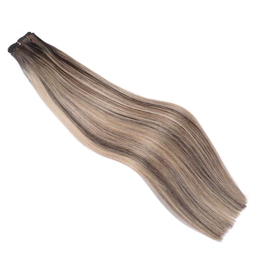 #BROND OMBRE West European Hand Tied Extensions With Cut Points